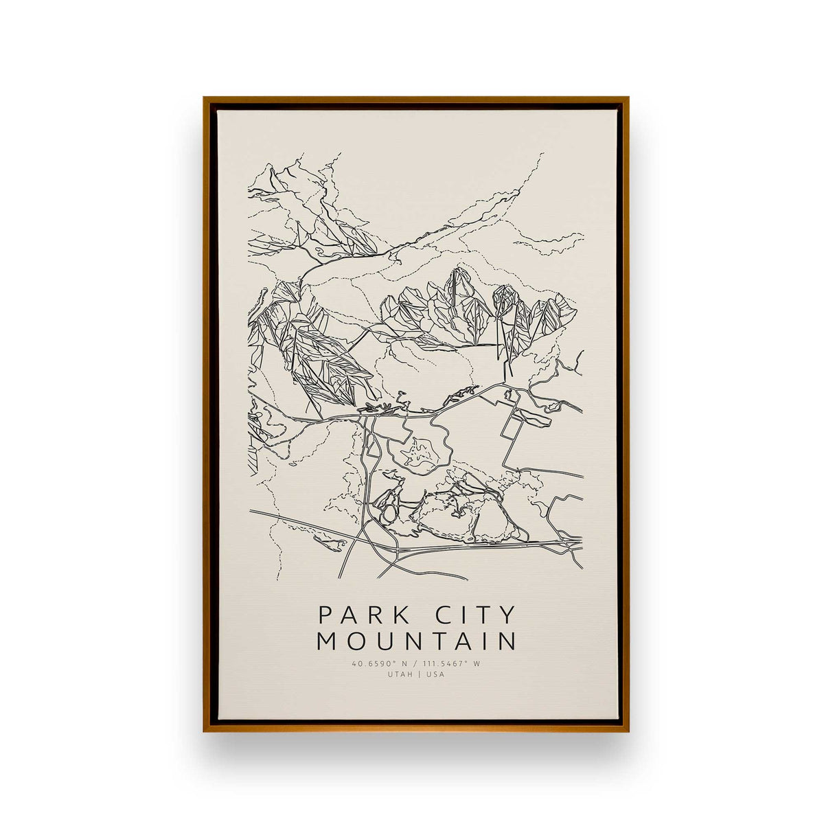 Map My American Mountain Trio, Set of 3 Canvas Prints