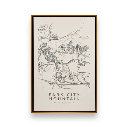 Map My American Mountain Trio, Set of 3 Canvas Prints