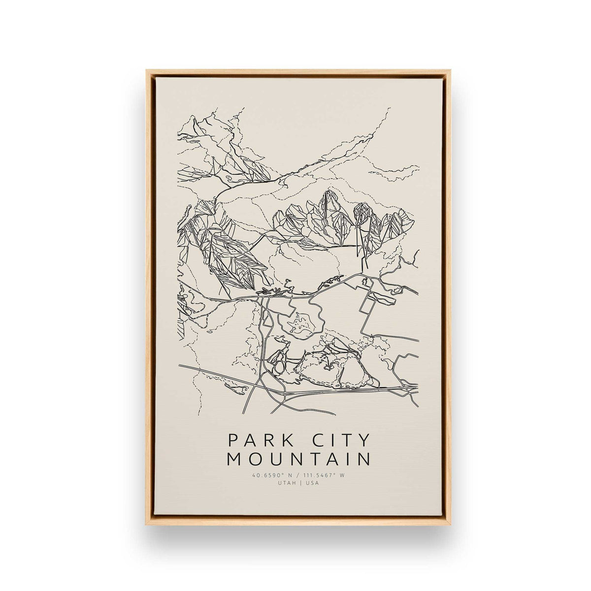Map My American Mountain Trio, Set of 3 Canvas Prints