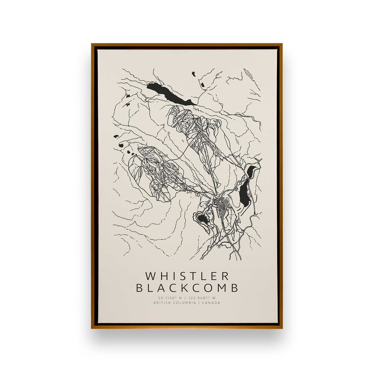 Map My Canadian Mountain Trio, Set of 3 Canvas Prints
