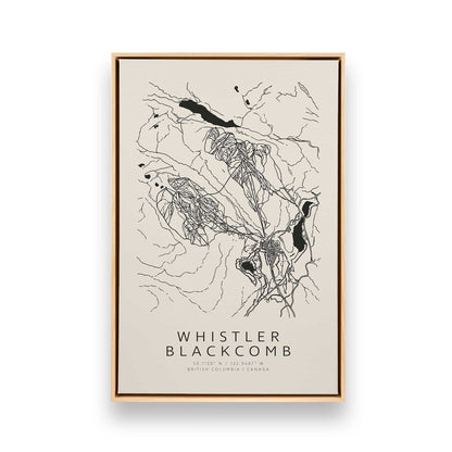 Map My Canadian Mountain Trio, Set of 3 Canvas Prints