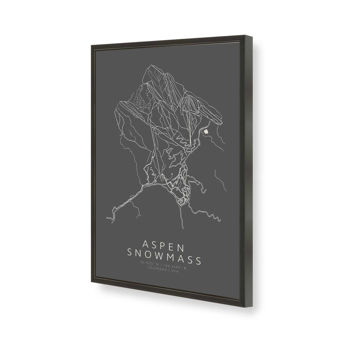 [Color:Satin Black], Picture of art in a Satin Black frame of the corner
