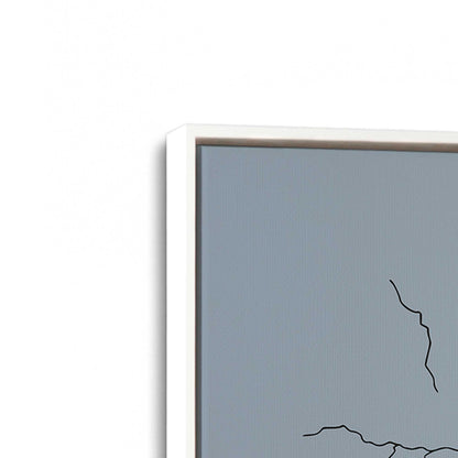 [Color:Opaque White], Picture of art in a White frame at an angle