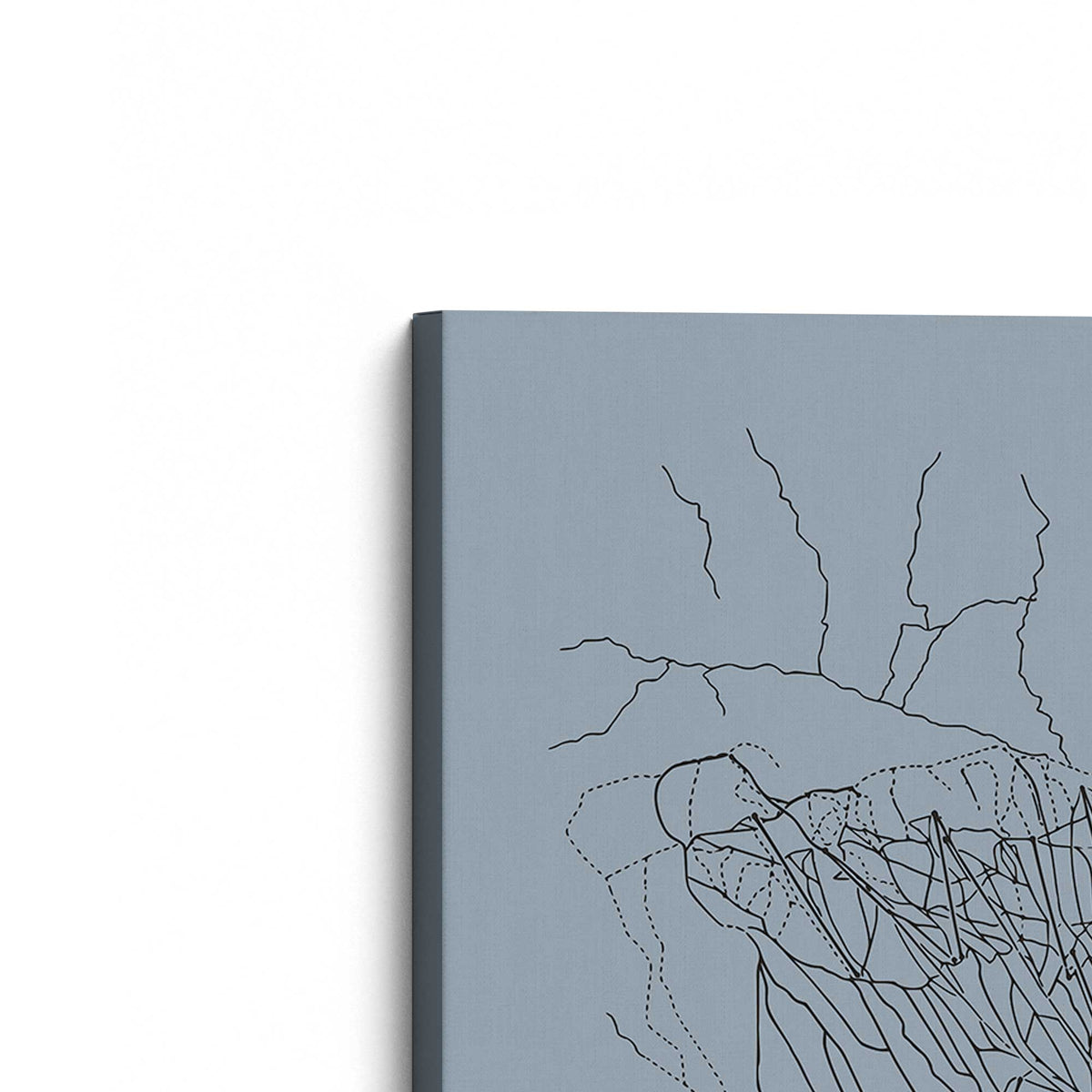 [Color:Stretched Canvas], Picture of the corner of the art
