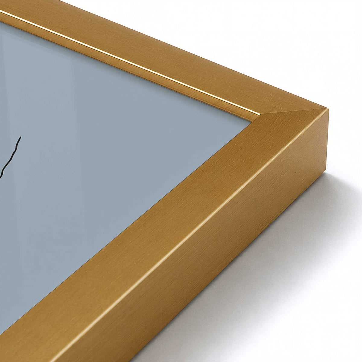 [Color:Polished Gold], Picture of art in a Polished Gold frame at an angle
