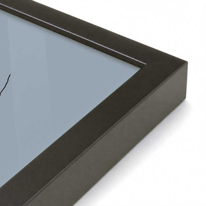 [Color:Satin Black], Picture of art in a Satin Black frame at an angle