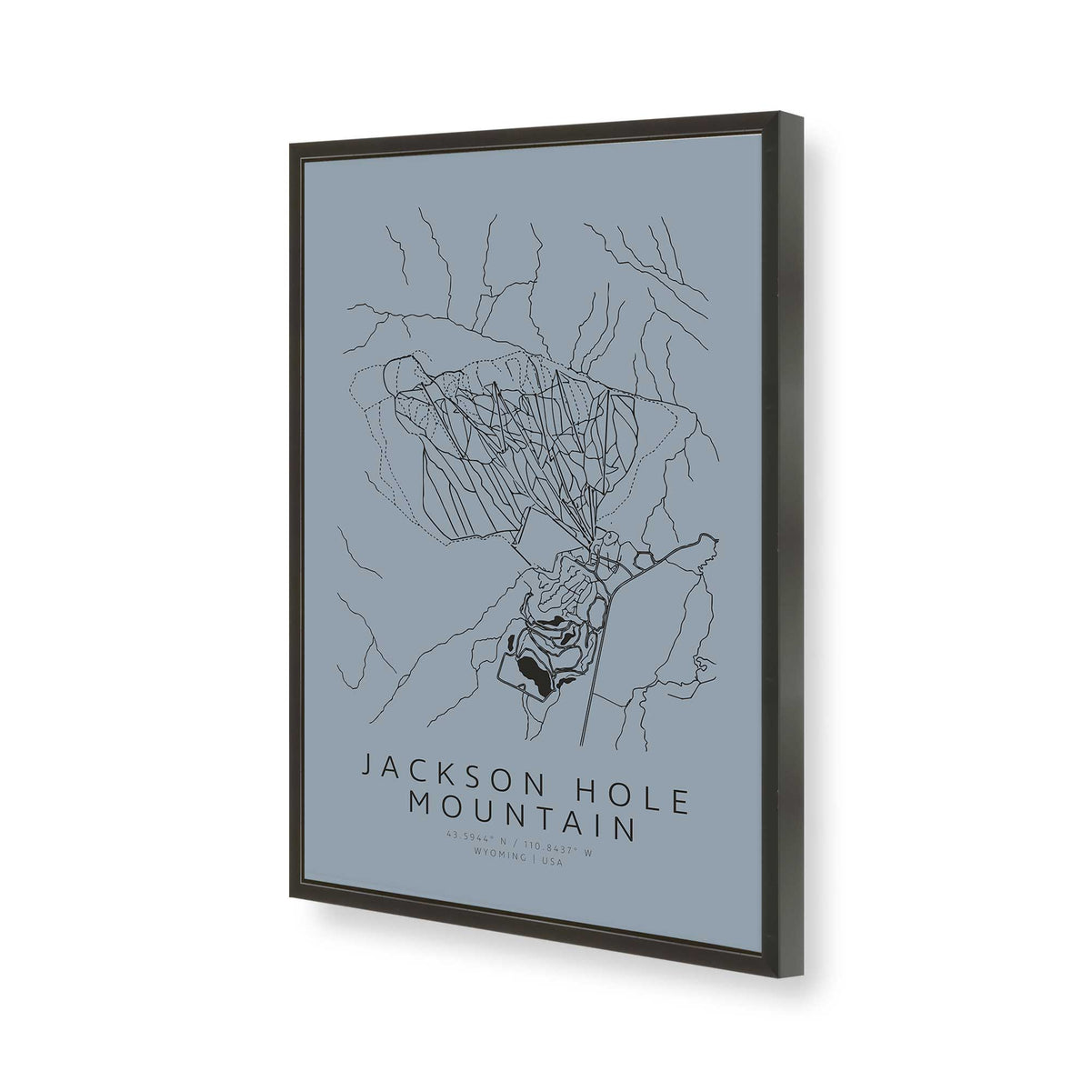 [Color:Satin Black], Picture of art in a Satin Black frame of the corner
