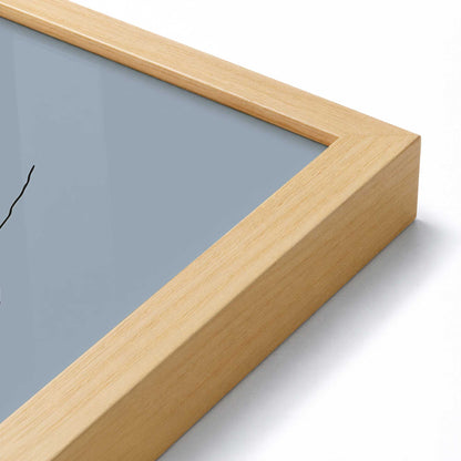 [Color:American Maple], Picture of art in a American Maple frame at an angle