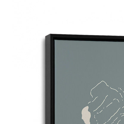 [Color:Satin Black], Picture of art in a Satin Black frame at an angle