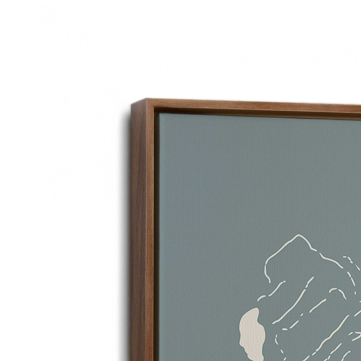 [Color:Walnut], Picture of art in a Walnut frame at an angle