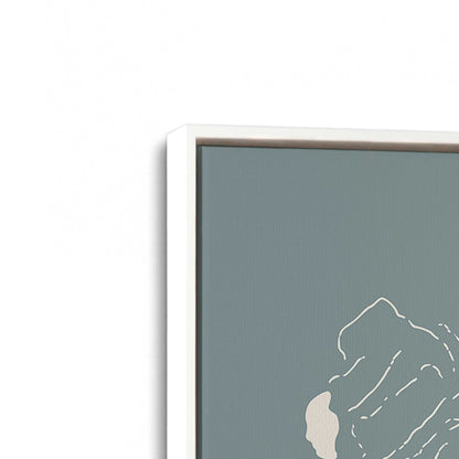 [Color:Opaque White], Picture of art in a White frame at an angle