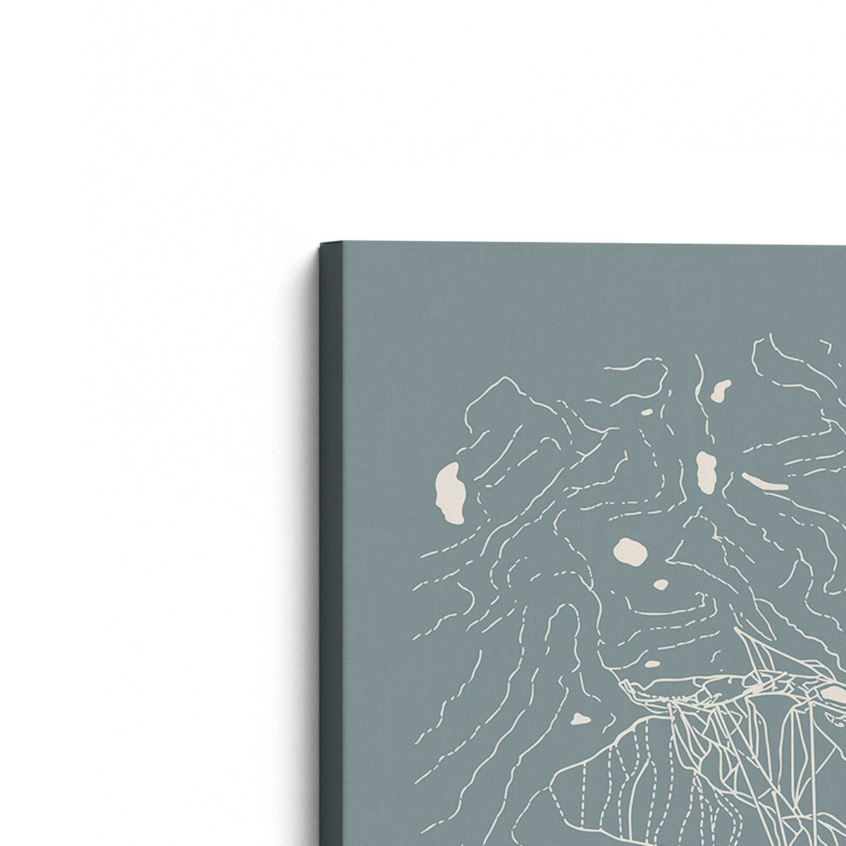 [Color:Stretched Canvas], Picture of the corner of the art