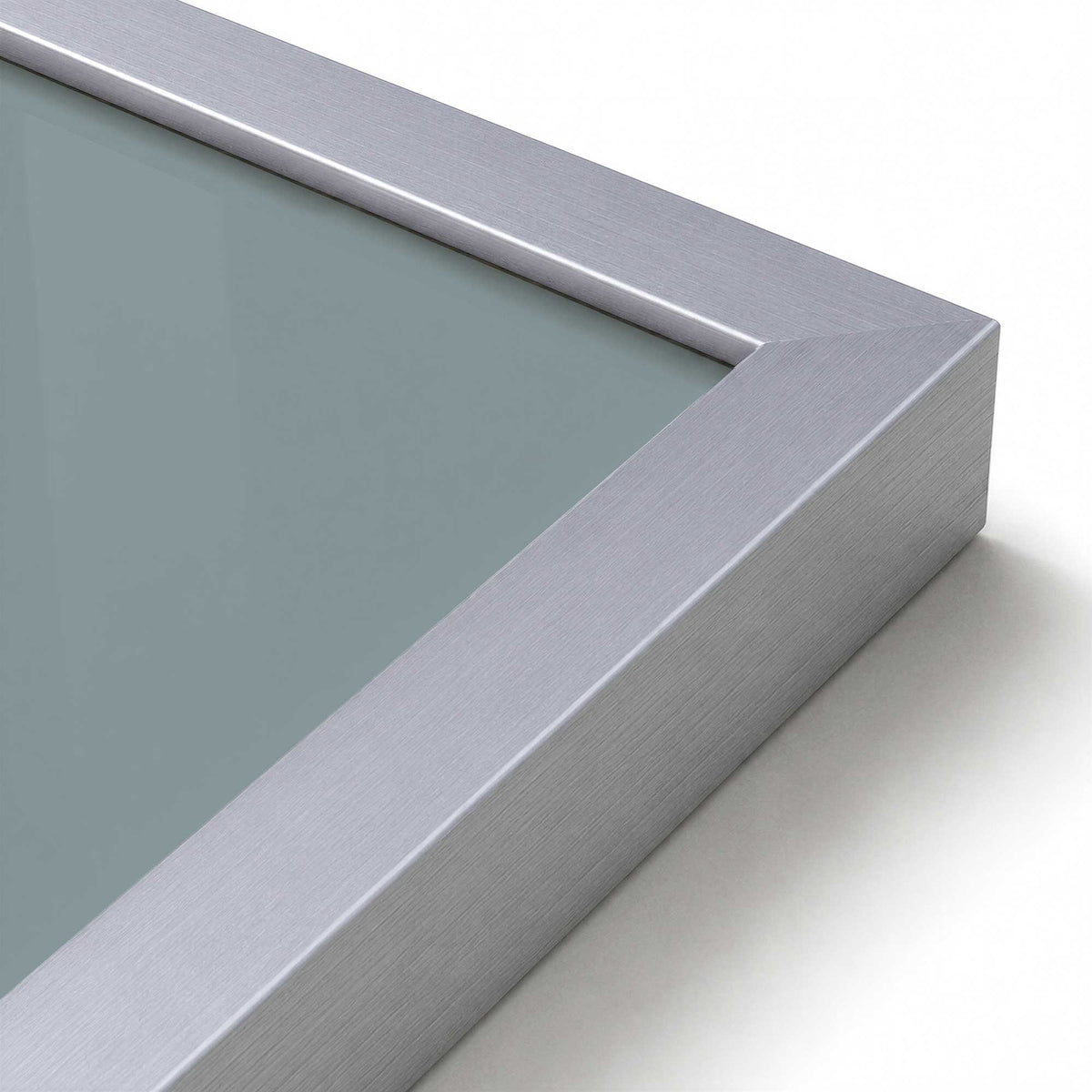 [Color:Polished Chrome], Picture of art in a Polished Chrome frame at an angle