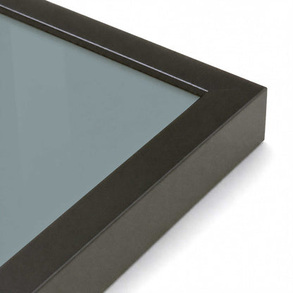 [Color:Satin Black], Picture of art in a Satin Black frame at an angle