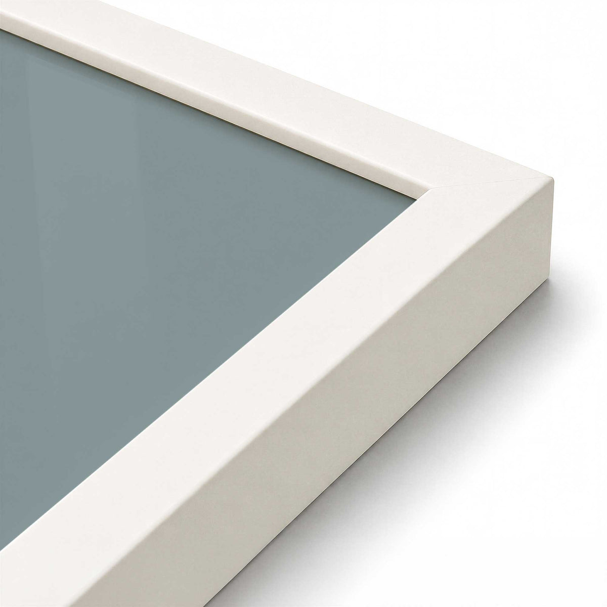 [Color:Opaque White], Picture of art in a Opaque White frame at an angle
