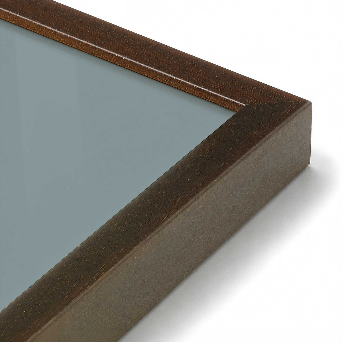 [Color:Brown], Picture of art in a Brown frame at an angle