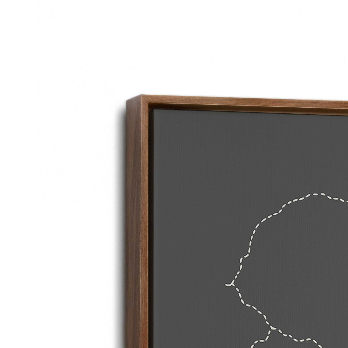 [Color:Walnut], Picture of art in a Walnut frame at an angle