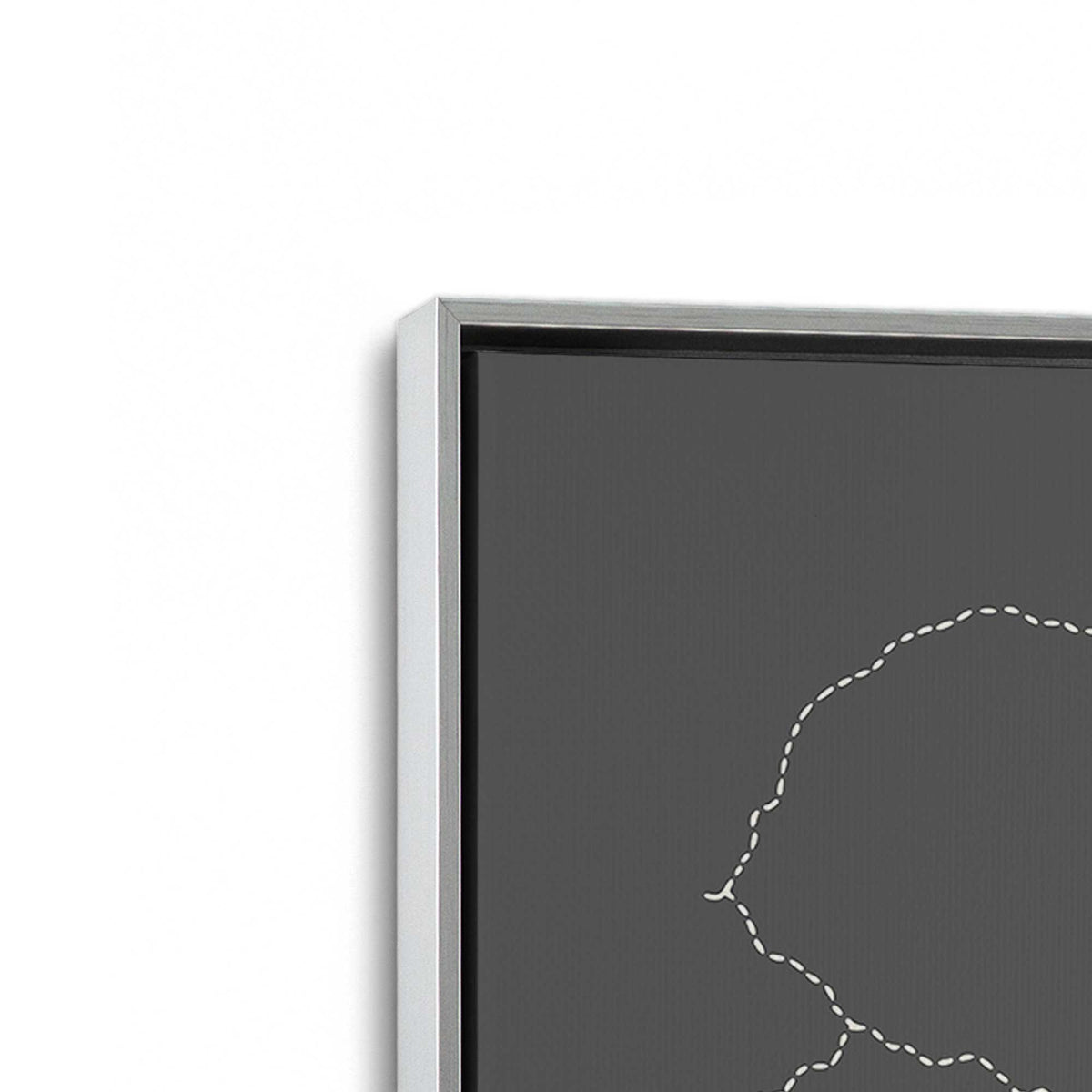 [Color:Polished Chrome], Picture of art in a Polished Chrome frame at an angle