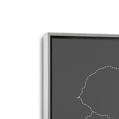 [Color:Polished Chrome], Picture of art in a Polished Chrome frame at an angle