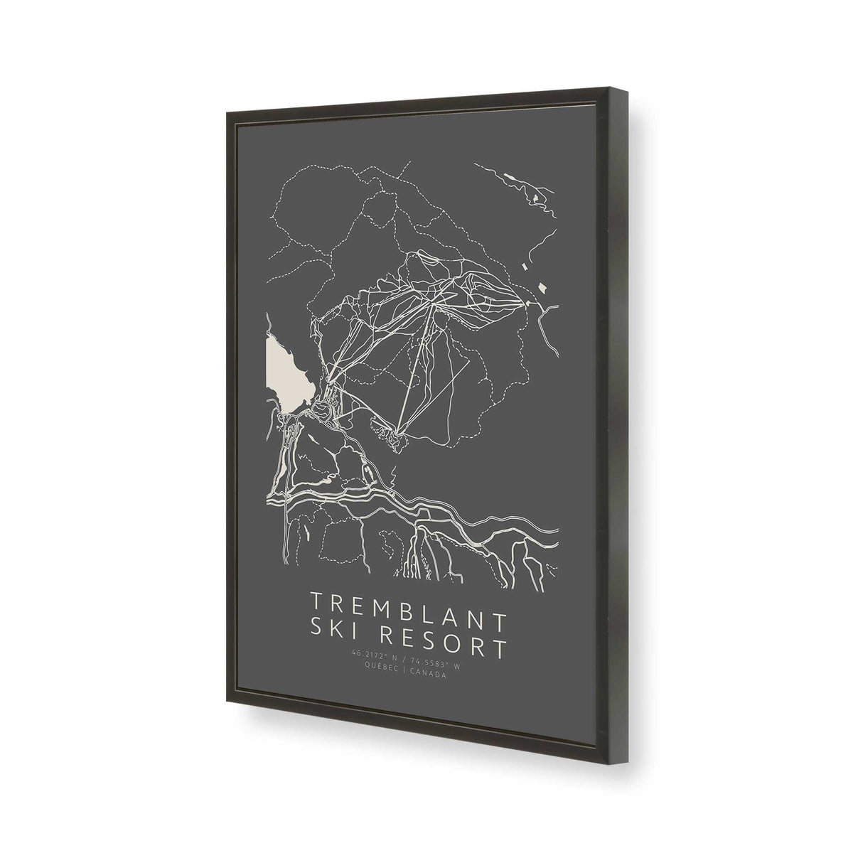 [Color:Satin Black], Picture of art in a Satin Black frame of the corner