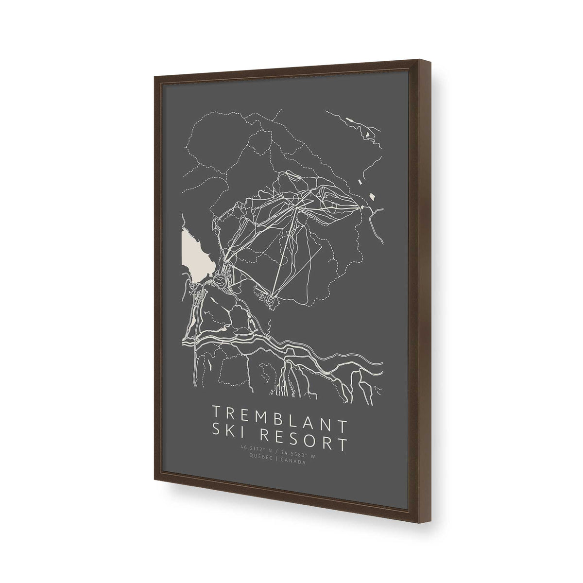 [Color:Brown], Picture of art in a Brown frame of the corner