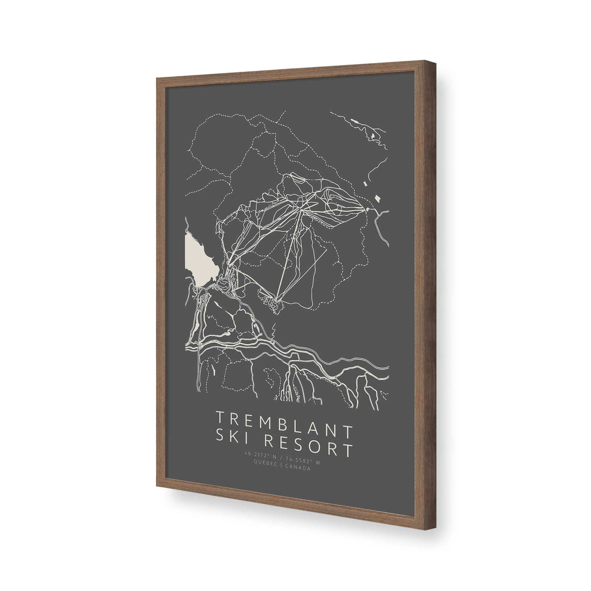 [Color:Walnut], Picture of art in a Walnut frame of the corner
