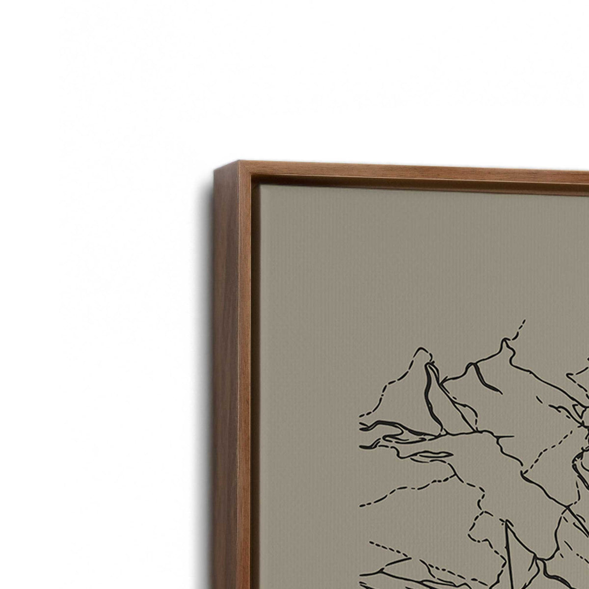 [Color:Walnut], Picture of art in a Walnut frame at an angle