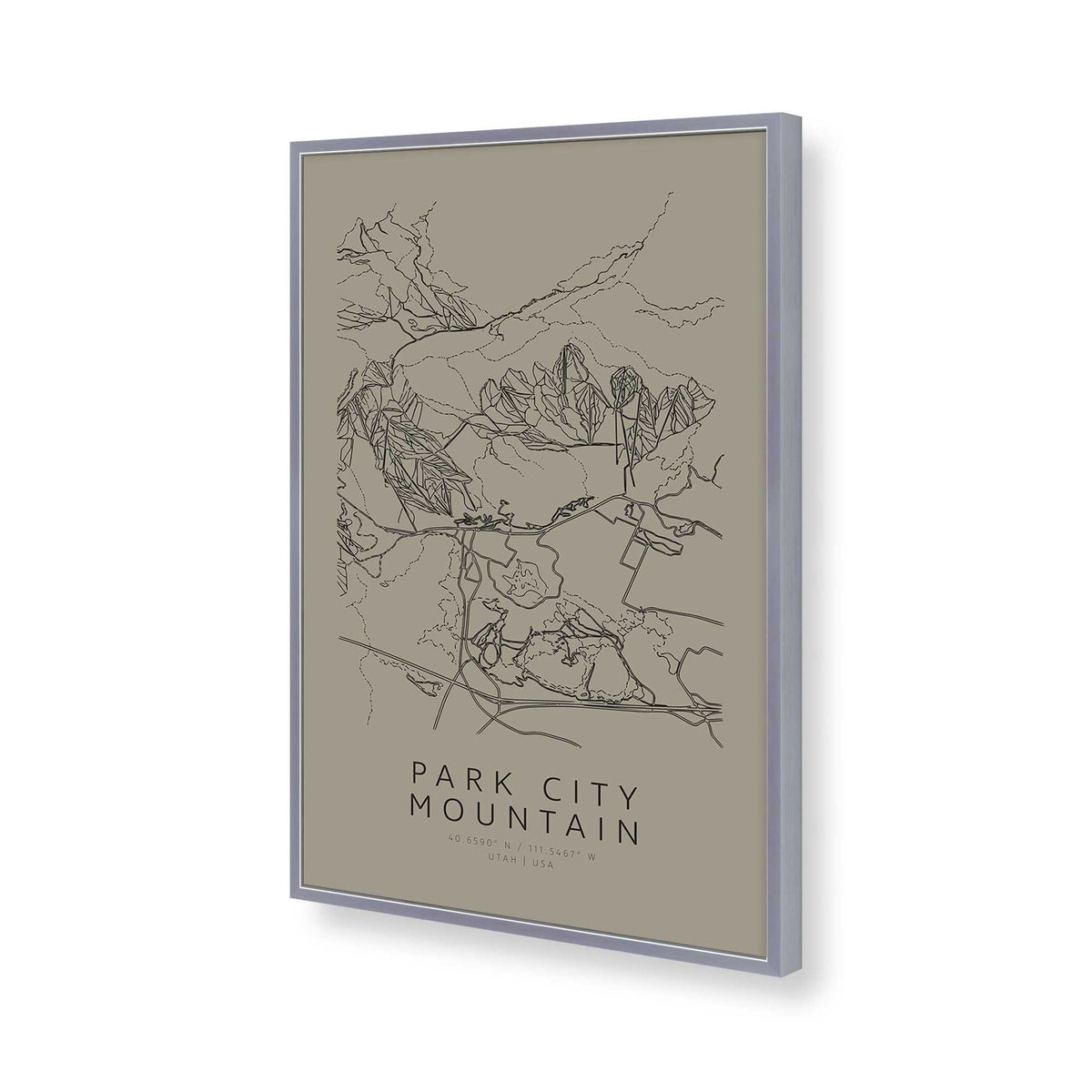 [Color:Polished Chrome], Picture of art in a Polished Chrome frame of the corner