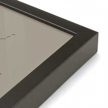 [Color:Satin Black], Picture of art in a Satin Black frame at an angle
