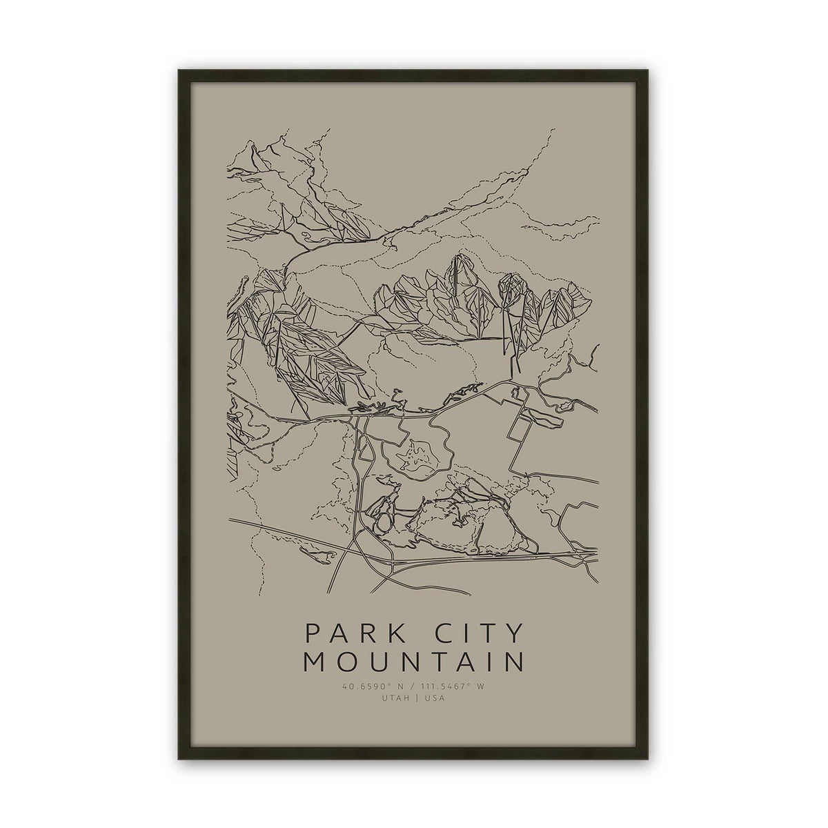 [Color:Satin Black], Picture of art in a Satin Black frame