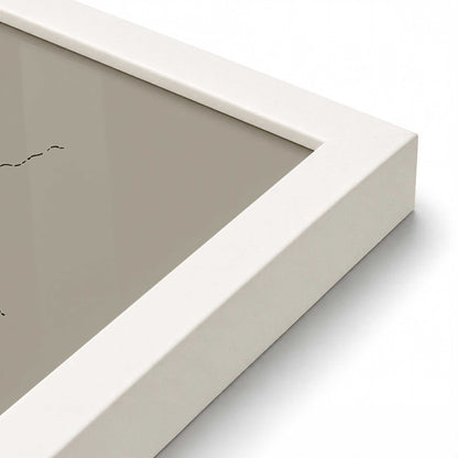 [Color:Opaque White], Picture of art in a Opaque White frame at an angle