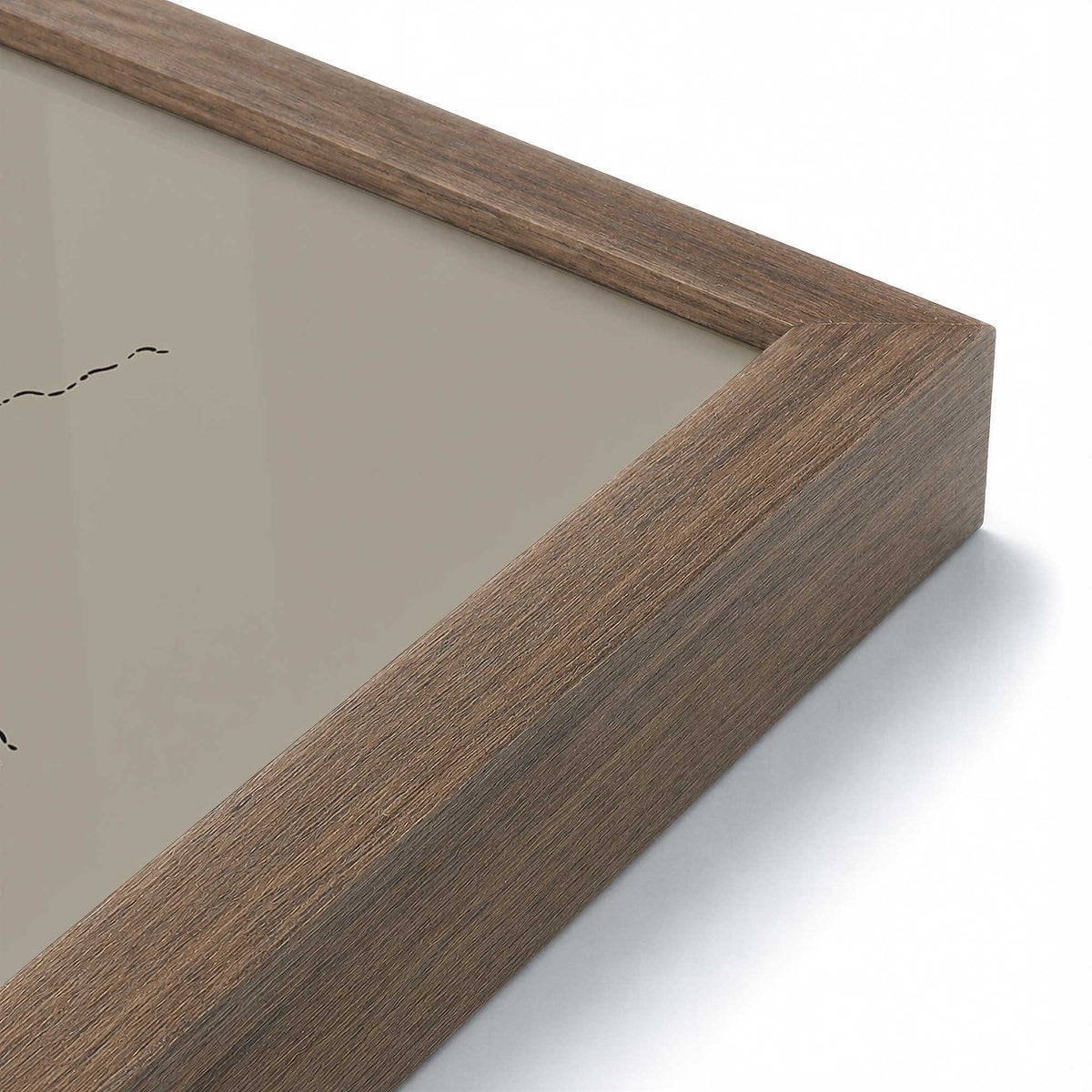 [Color:Walnut], Picture of art in a Walnut frame at an angle