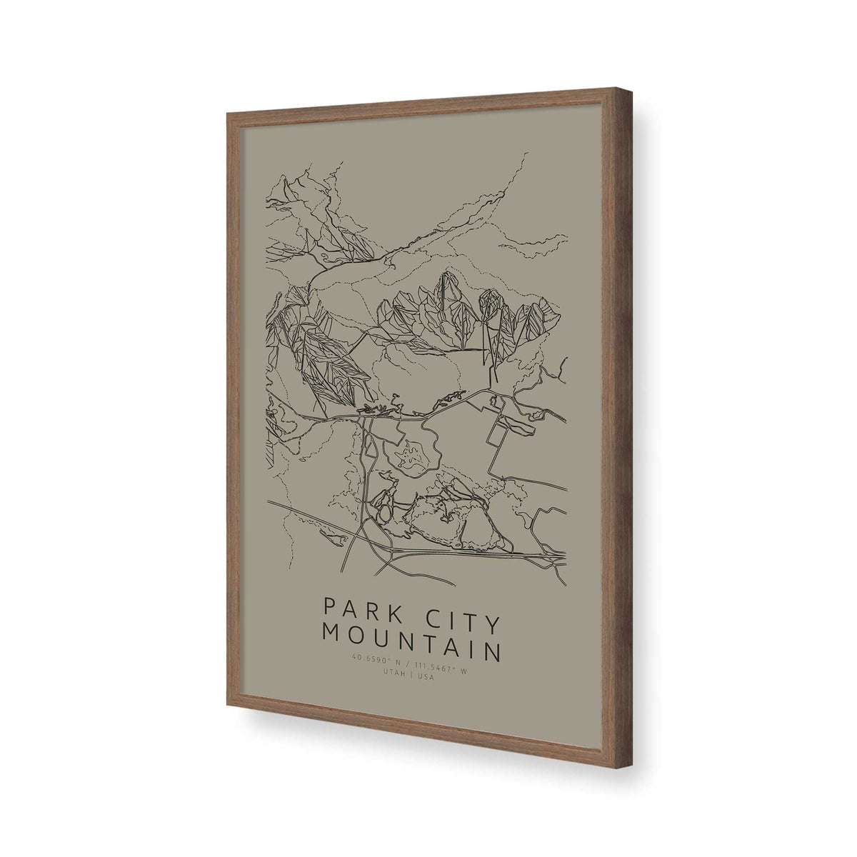[Color:Walnut], Picture of art in a Walnut frame of the corner