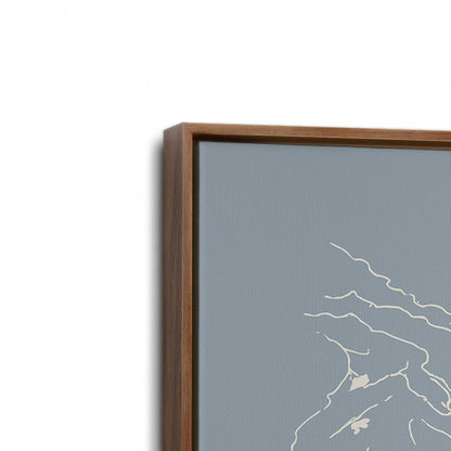 [Color:Walnut], Picture of art in a Walnut frame at an angle