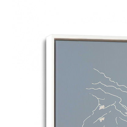 [Color:Opaque White], Picture of art in a White frame at an angle