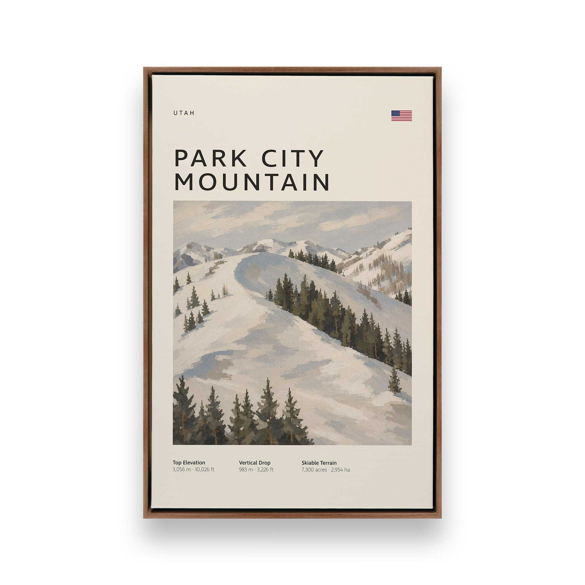 American Powder Day Trio, Set of 3 Canvas Prints