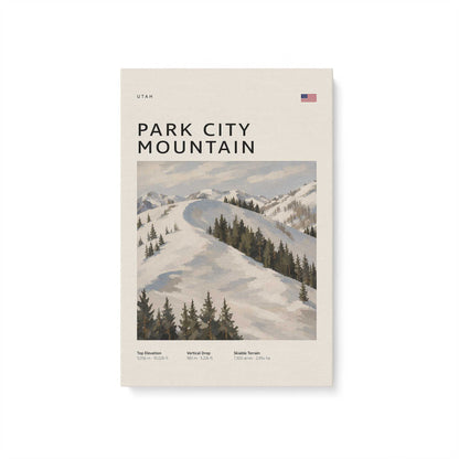 American Powder Day Trio, Set of 3 Canvas Prints