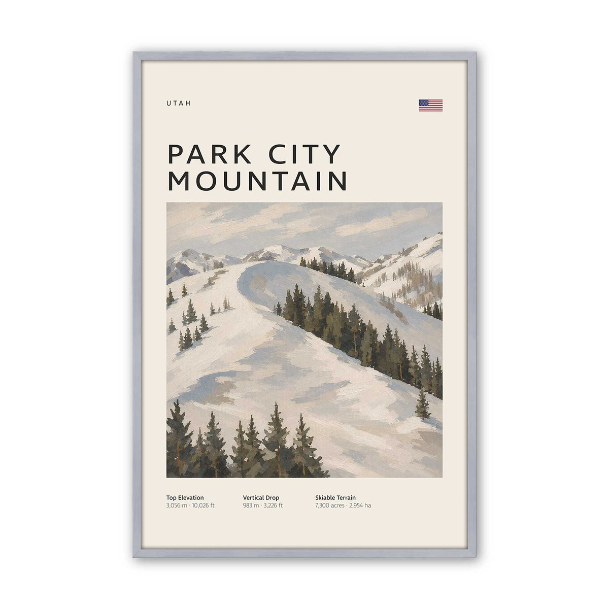 American Powder Day Trio Set of 3 At Prints