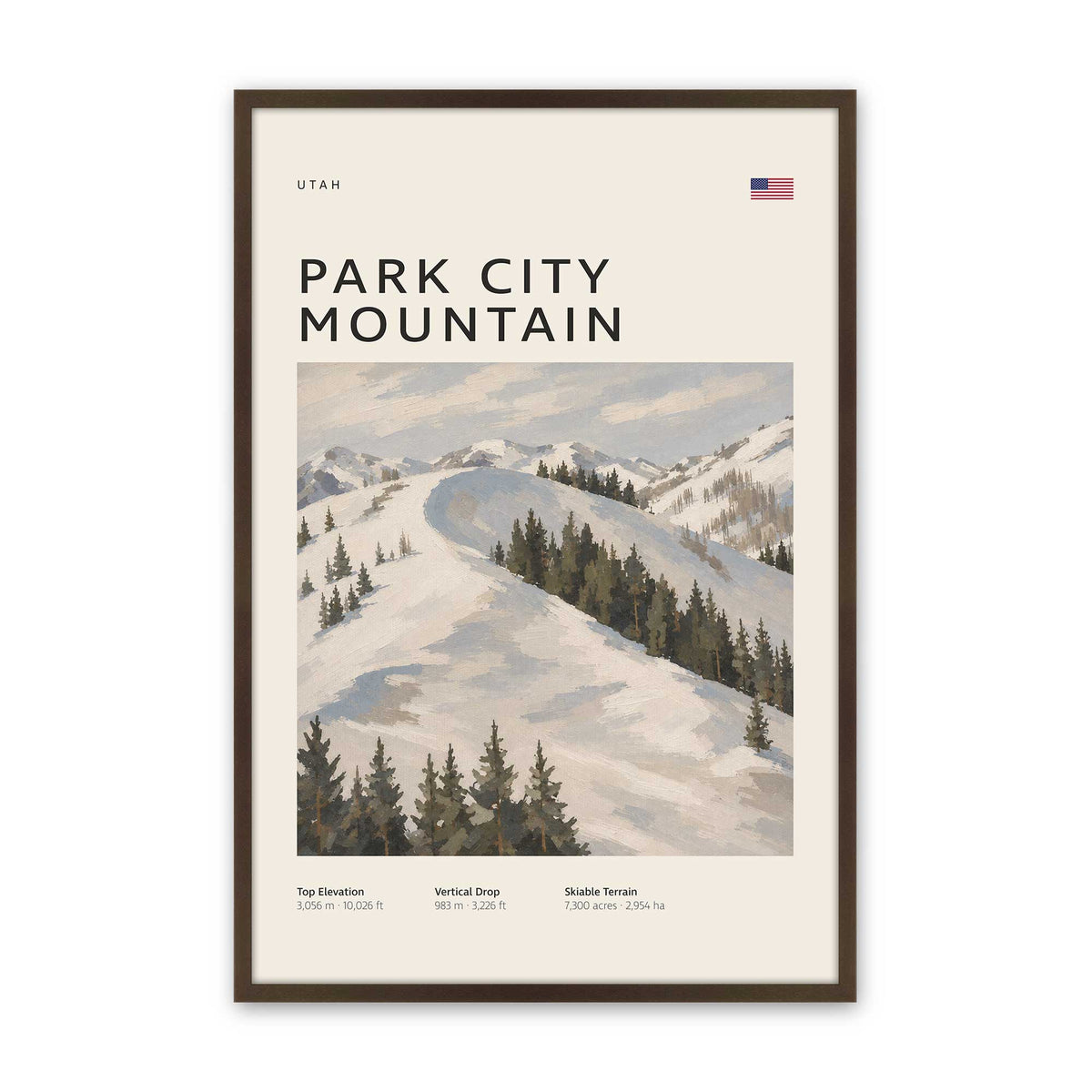 American Powder Day Trio Set of 3 At Prints