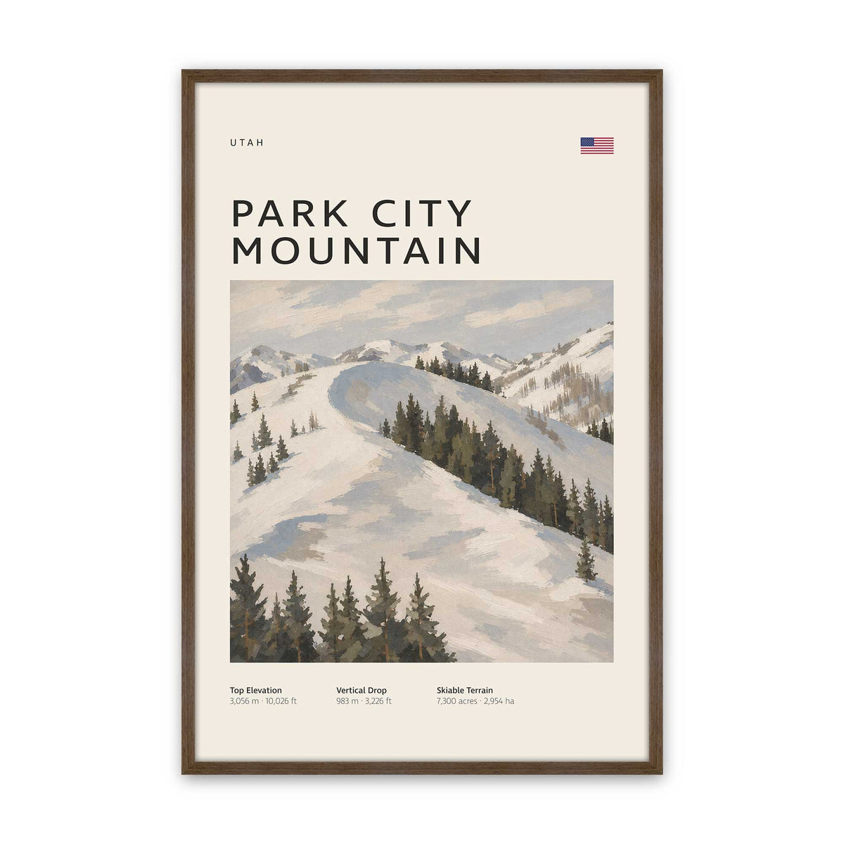 American Powder Day Trio Set of 3 At Prints