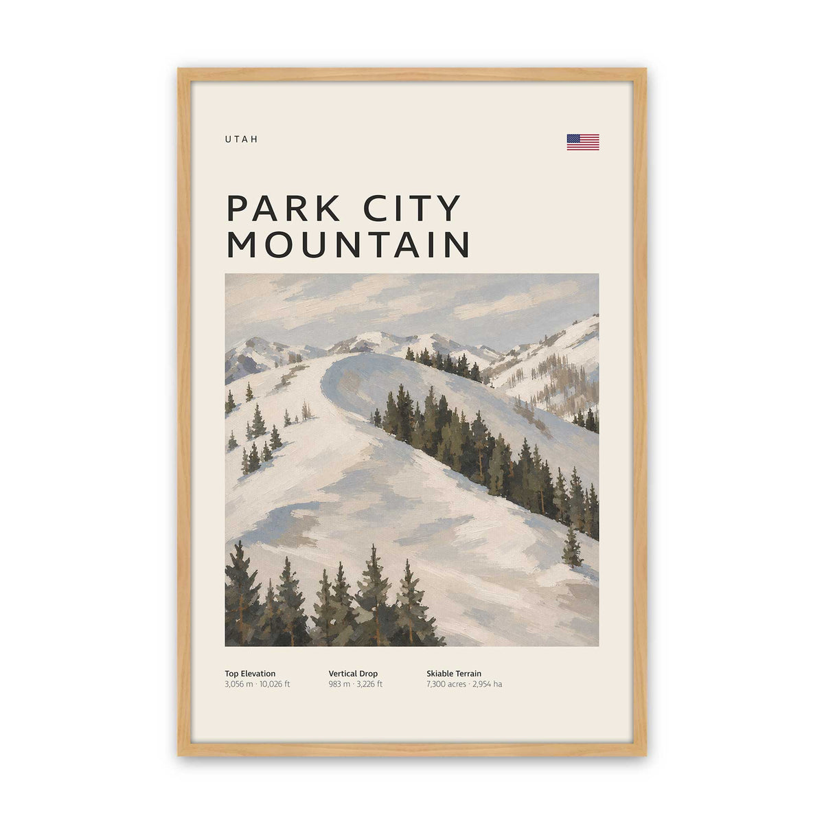 American Powder Day Trio Set of 3 At Prints