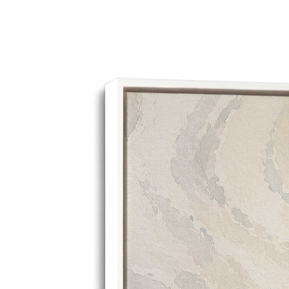 [Color:Opaque White], Picture of art in a White frame at an angle