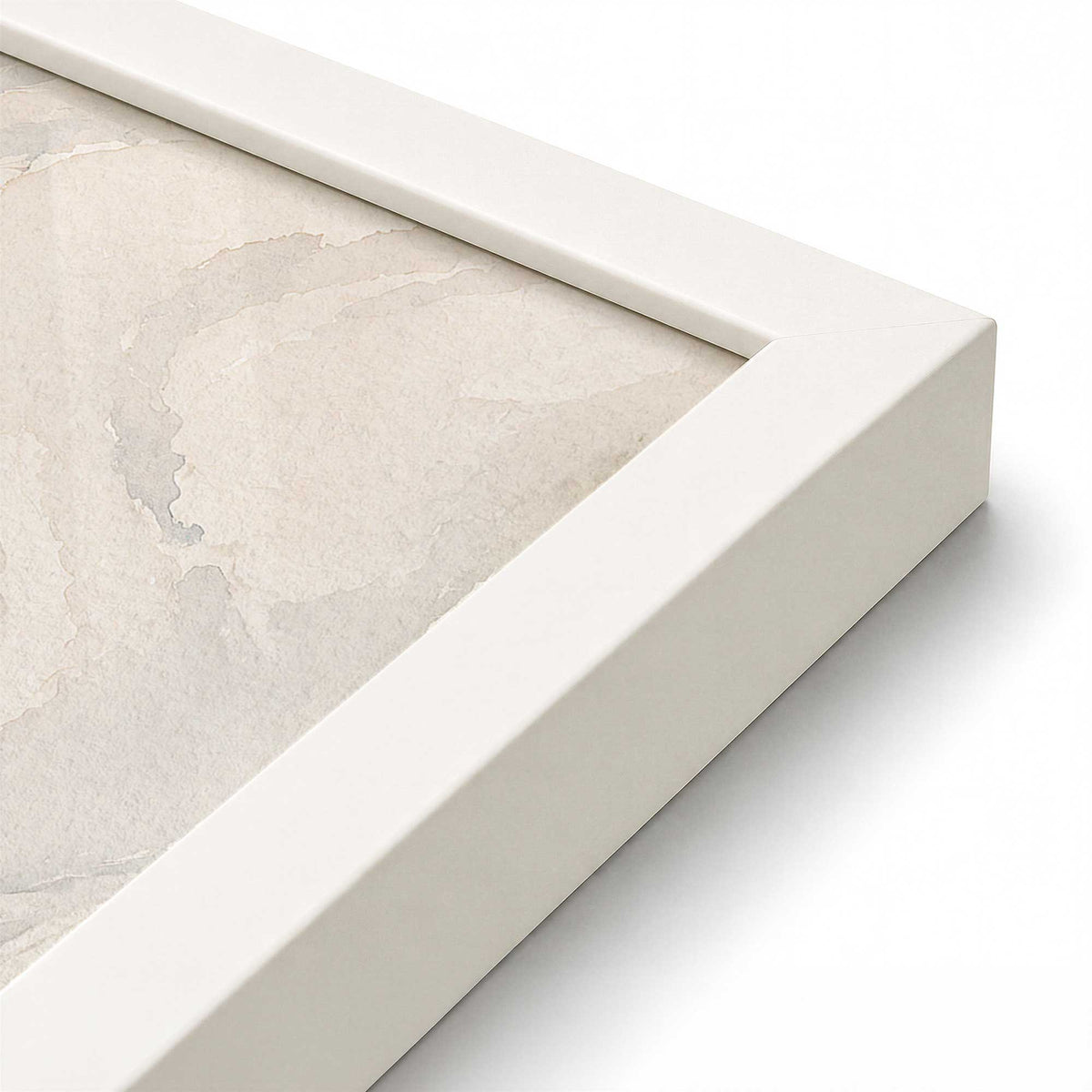 [Color:Opaque White], Picture of art in a Opaque White frame at an angle