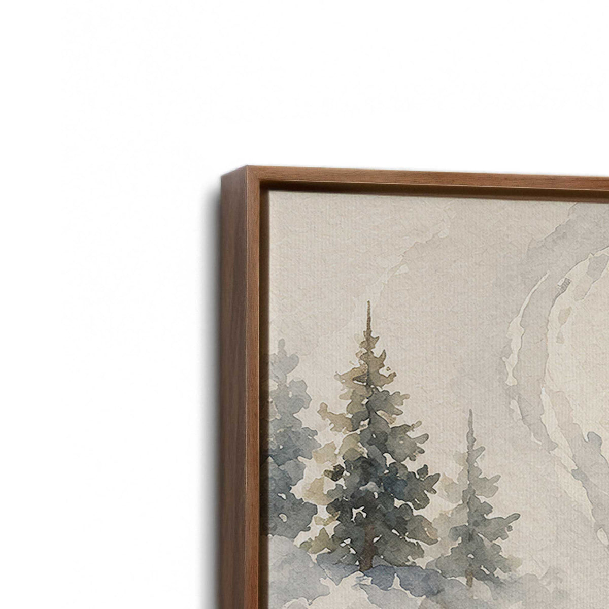 [Color:Walnut], Picture of art in a Walnut frame at an angle
