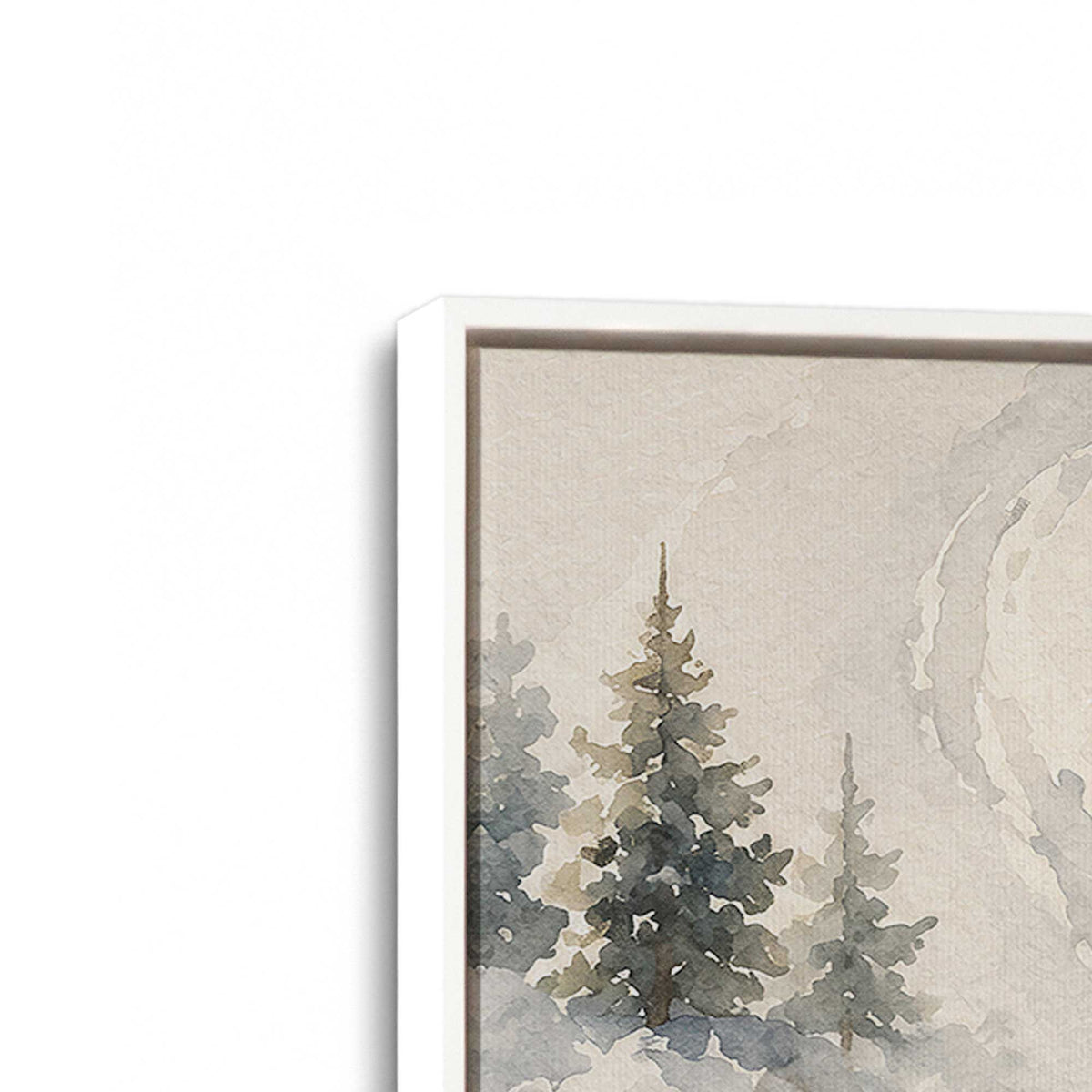 [Color:Opaque White], Picture of art in a White frame at an angle
