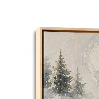 [Color:American Maple], Picture of art in a American Maple frame at an angle