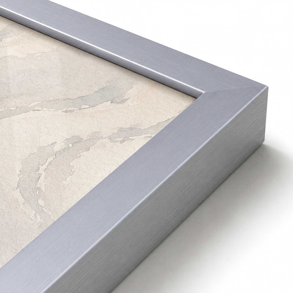 [Color:Polished Chrome], Picture of art in a Polished Chrome frame at an angle