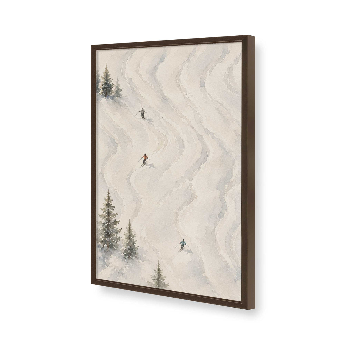 [Color:Brown], Picture of art in a Brown frame of the corner