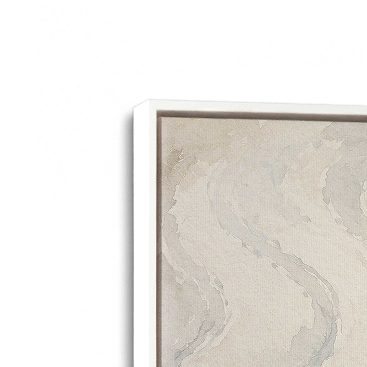 [Color:Opaque White], Picture of art in a White frame at an angle
