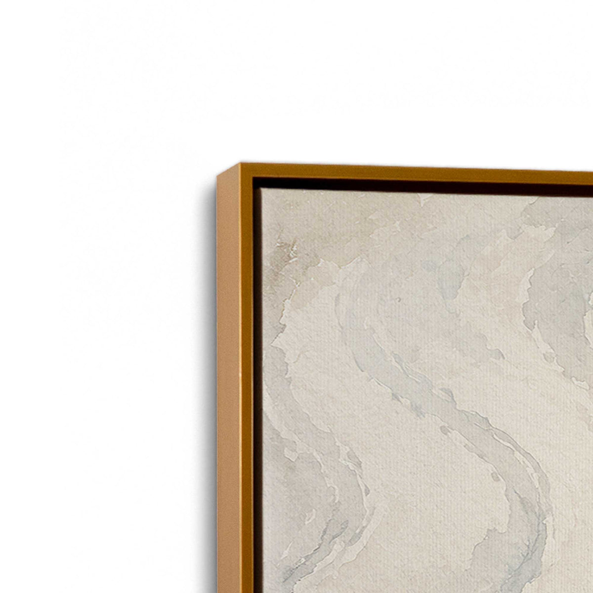 [Color:Polished Gold], Picture of art in a Polished Gold frame at an angle